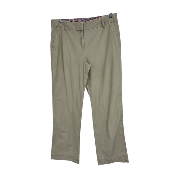 Women’s Vineyard Vines Size 14 Tan Cotton/Spandex Wide Leg Chino Pants - Picture 1 of 9